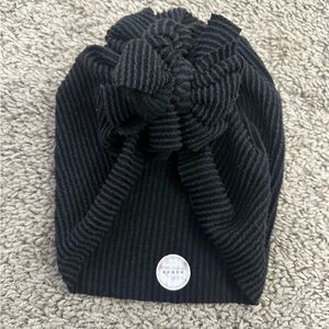 Fifth Daisy Black Ribbed Baby Girl Turban